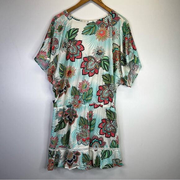 Coco Reef Adorn Printed Tiered Cover Up Swim dress multicolor - L - Picture 8 of 13